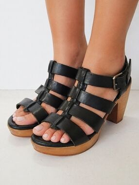 Madewell 1937 Black Gladiator Sandals Size 7
